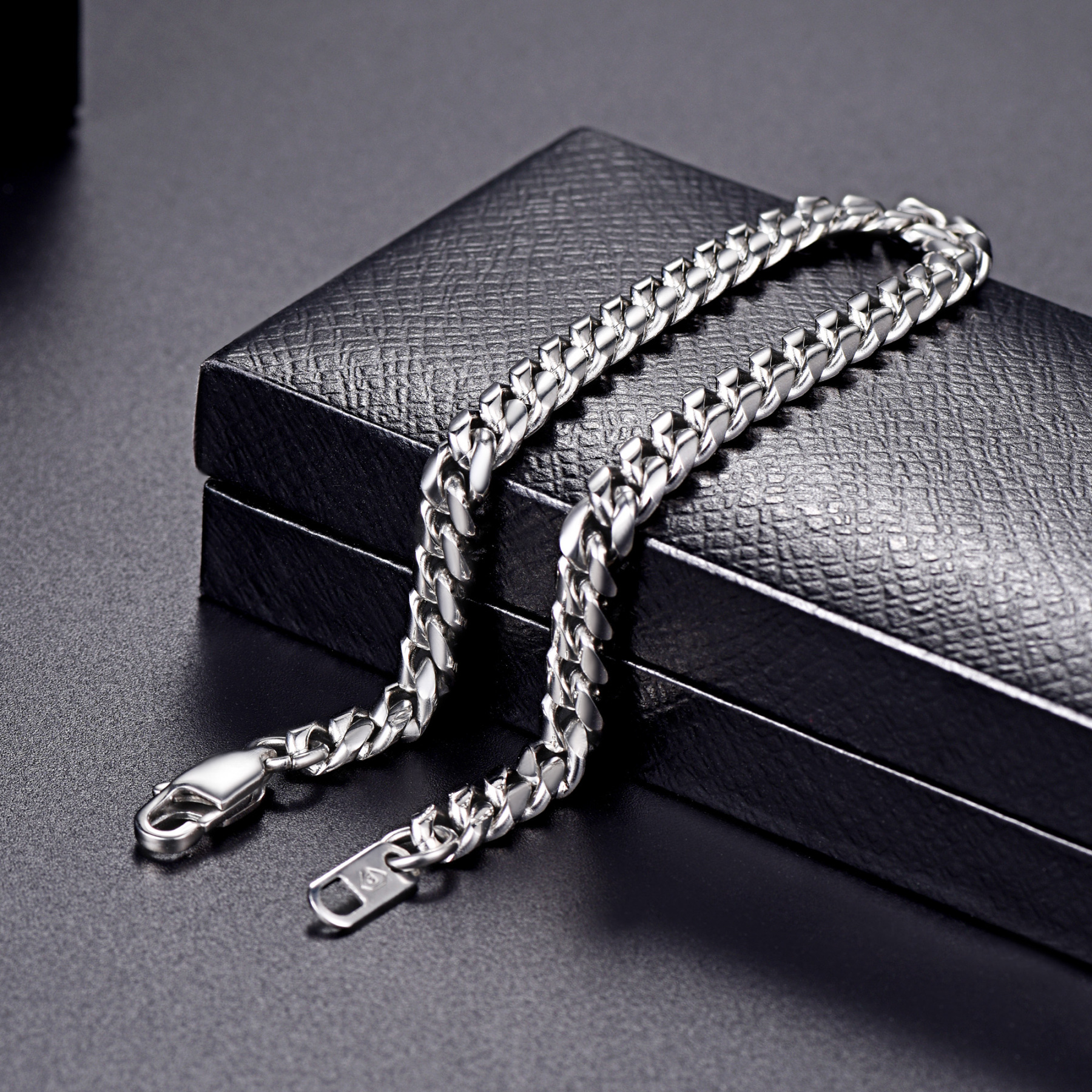 6mm Cuban Link Steel Bracelet