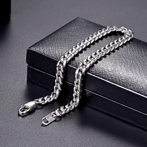 6mm Cuban Link Steel Bracelet