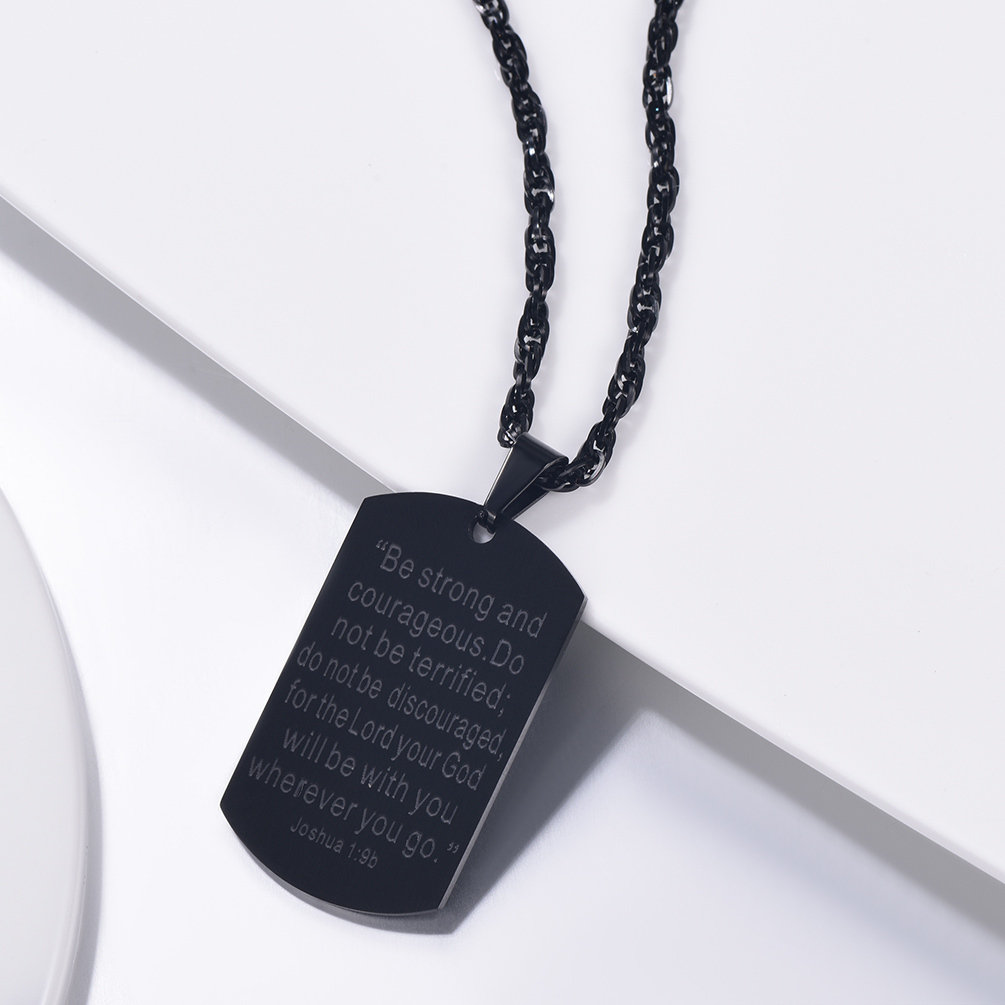 Cross Jewelry Dog Tag Necklace for Men