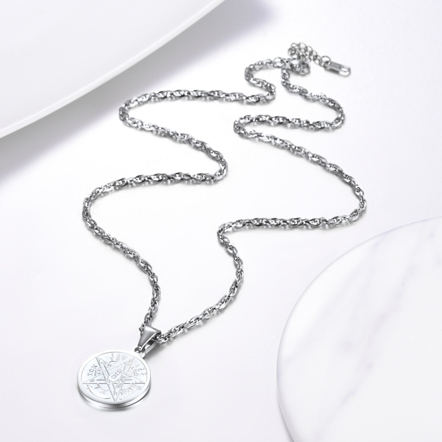 Tetragrammaton Pentacle Necklace Amulet