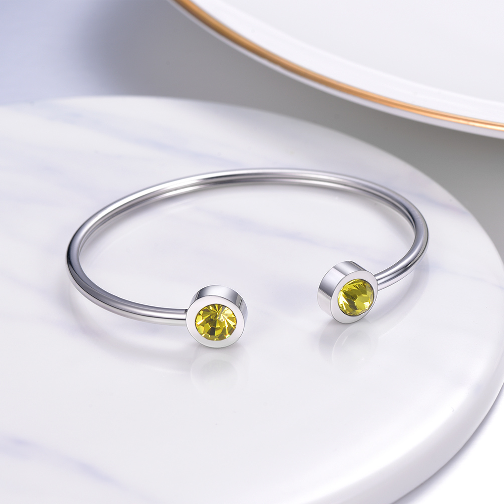 Birthstone Cuff Bracelet