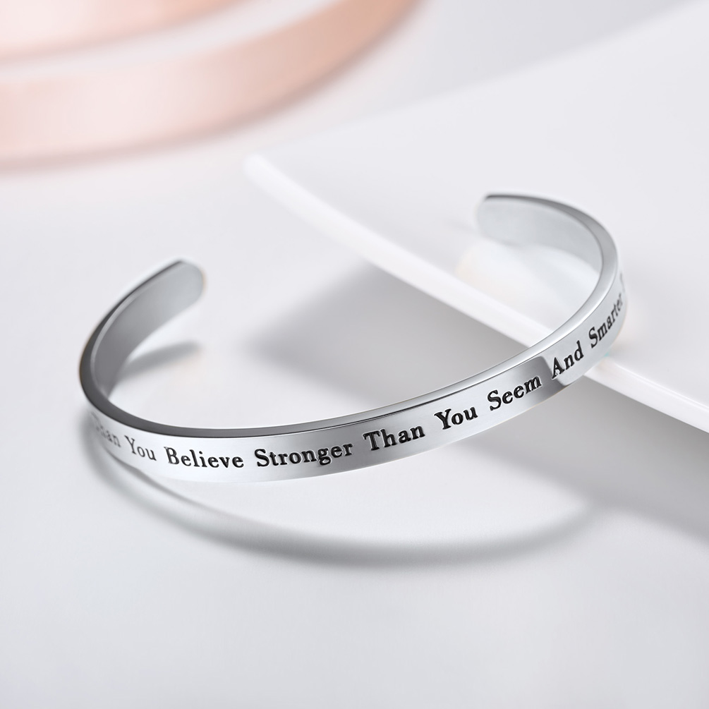 Adjustable Stainless Steel Cuff Bracelet