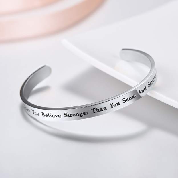 Adjustable Stainless Steel Cuff Bracelet