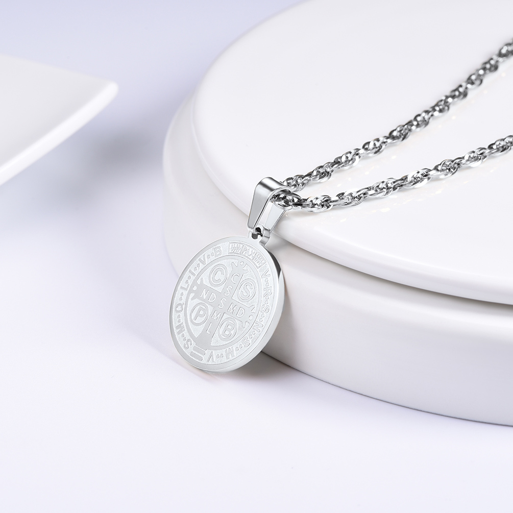 Saint Benedict Cross Medal Necklace