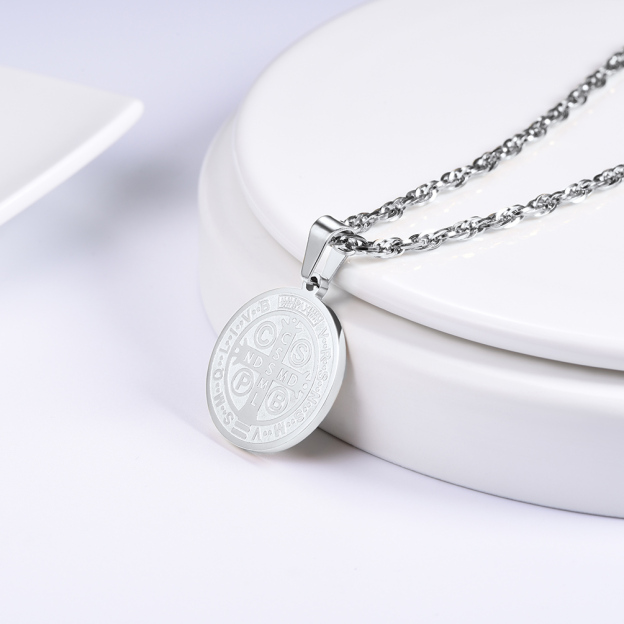 Saint Benedict Cross Medal Necklace