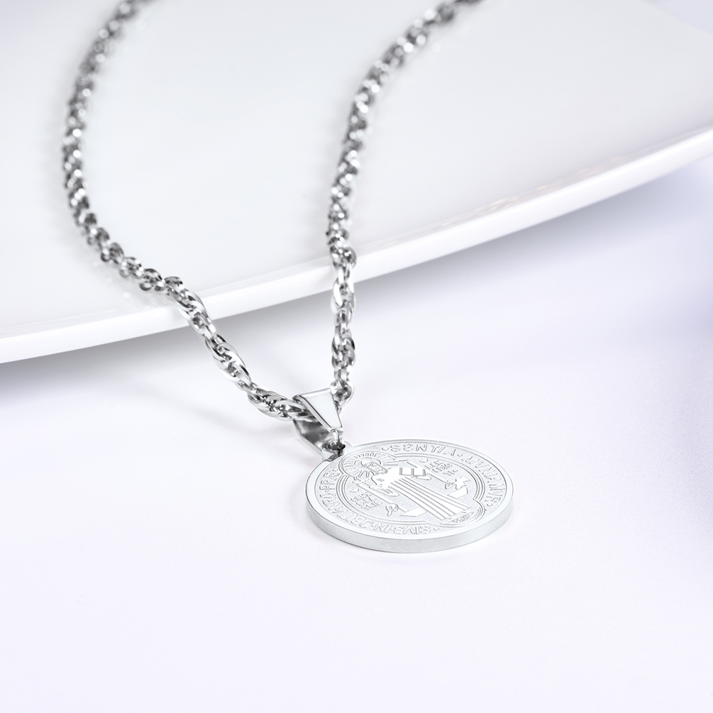 Saint Benedict Cross Medal Necklace