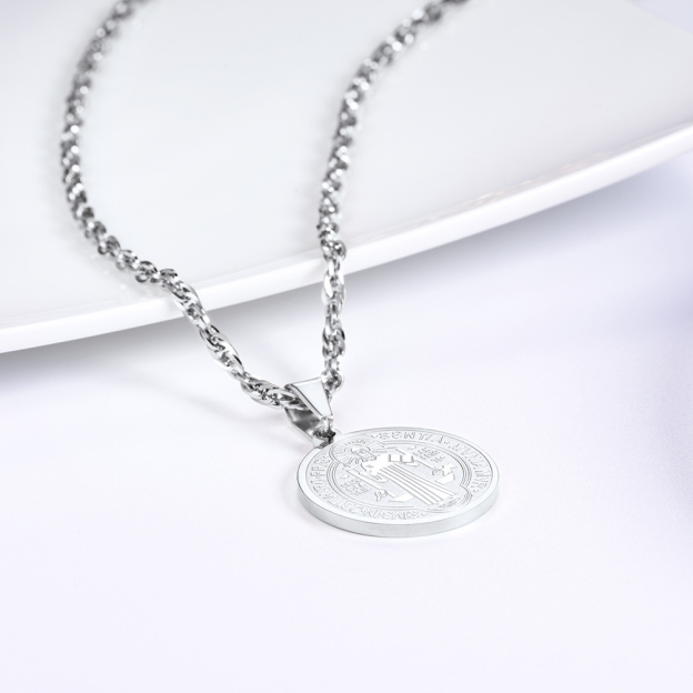 Saint Benedict Cross Medal Necklace