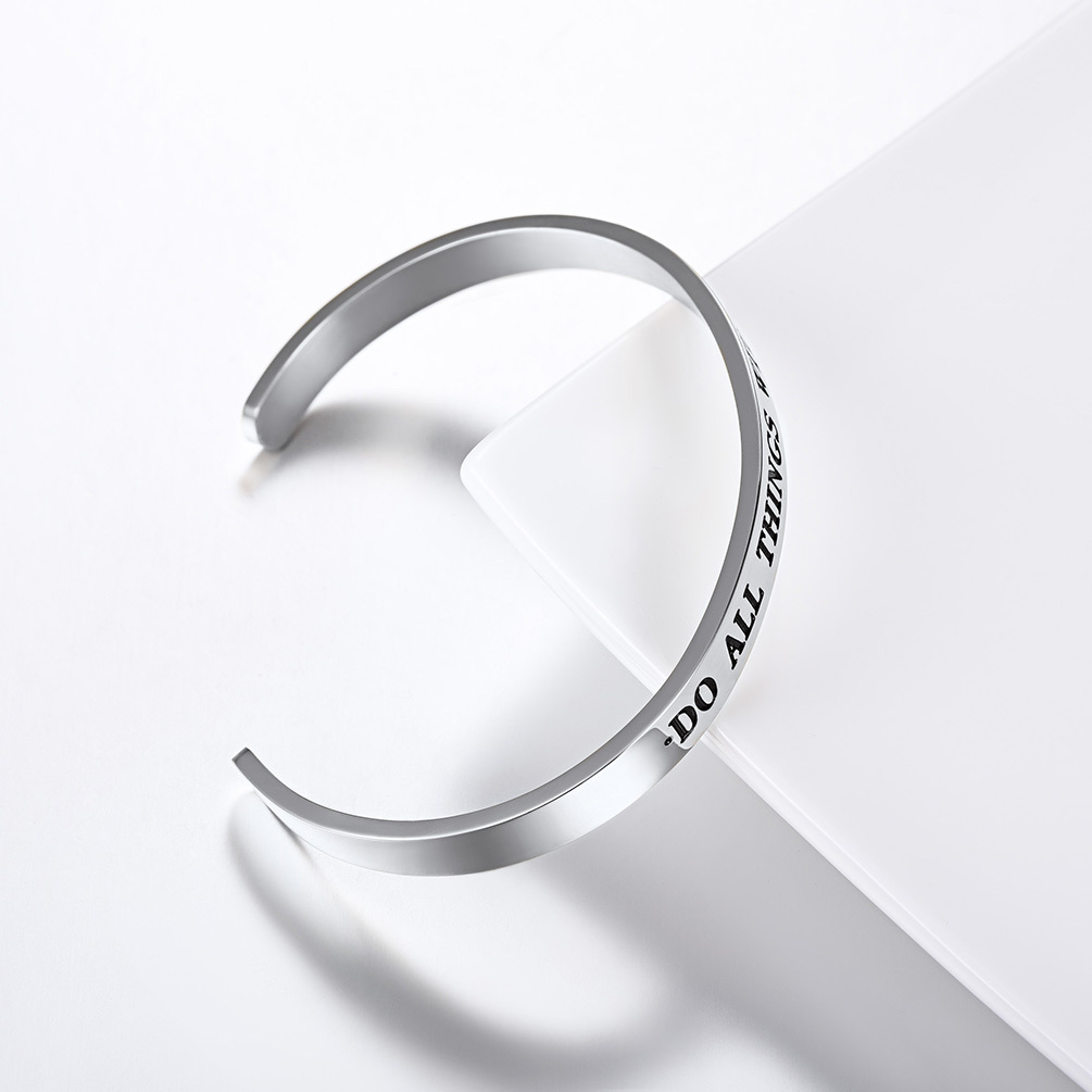Stainless Steel Bible Verse Bracelet