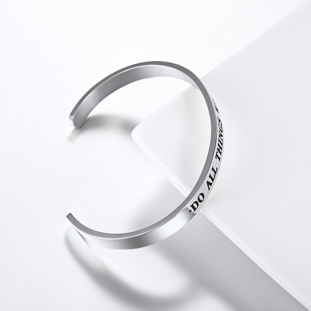 Stainless Steel Bible Verse Bracelet