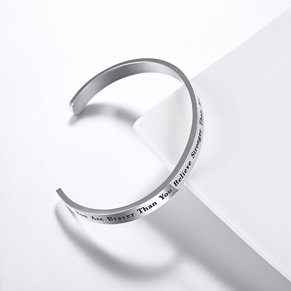 Adjustable Stainless Steel Cuff Bracelet