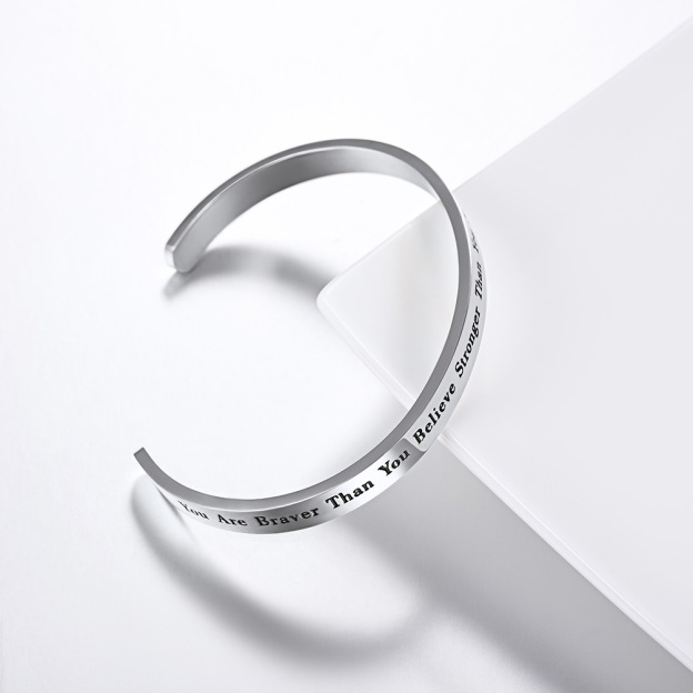 Adjustable Stainless Steel Cuff Bracelet