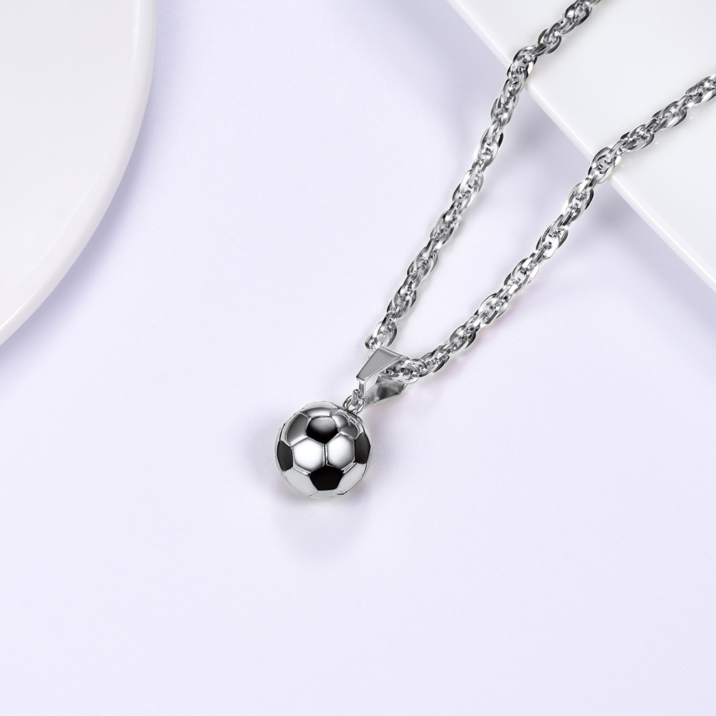 Soccer Necklace Ball Pendant