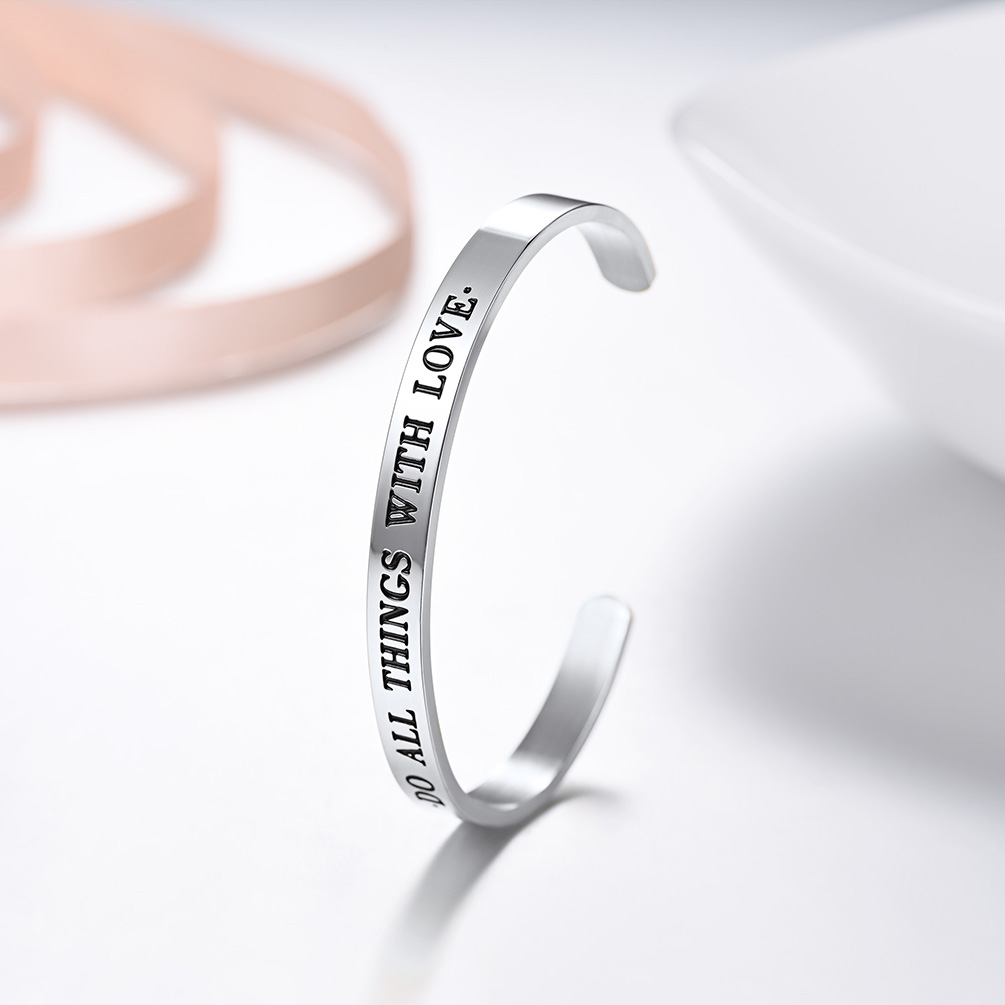 Stainless Steel Bible Verse Bracelet