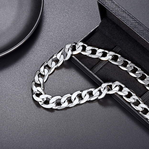 Cuban link chain necklace stainless steel