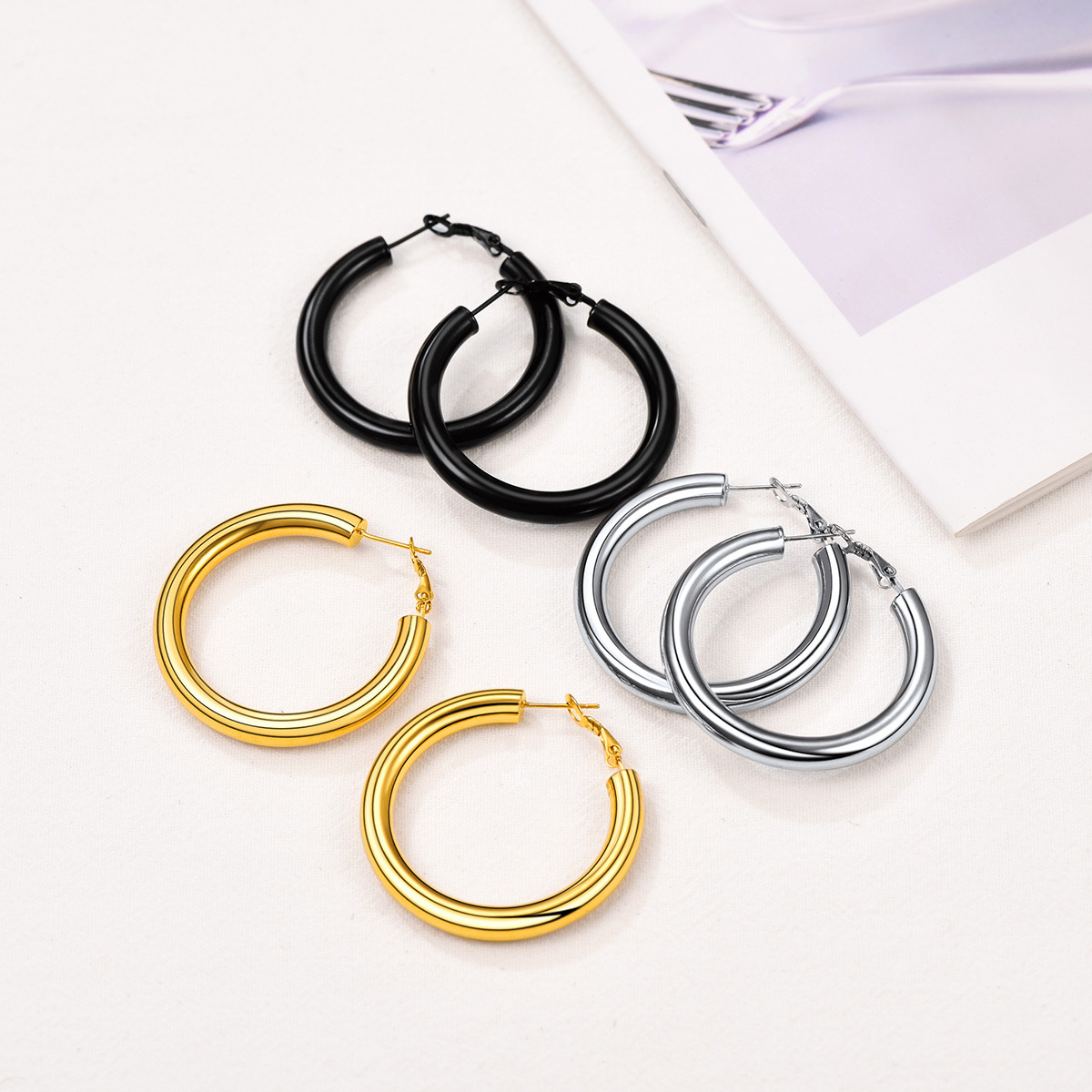 Hypoallergenic Gold Hoop Earrings