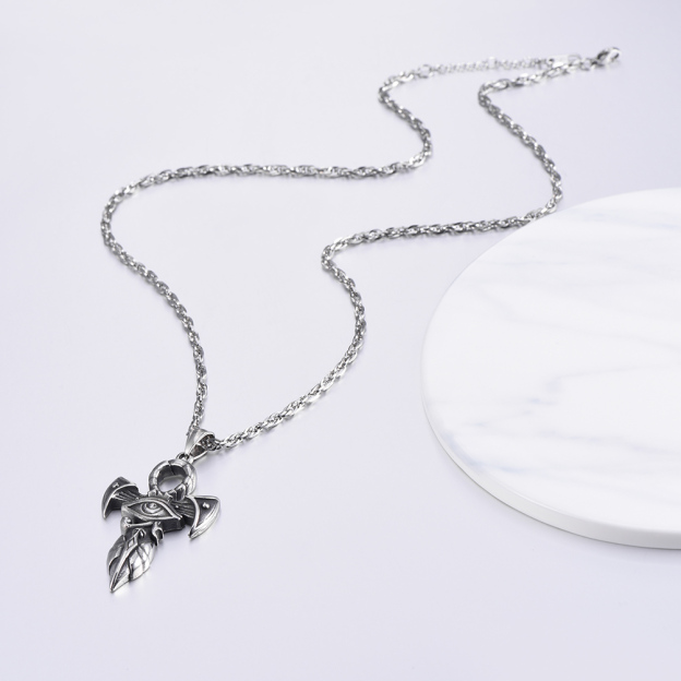 ankh cross pendant necklace front view