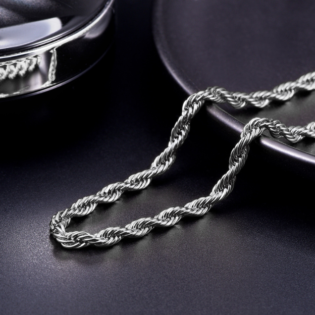 3mm Twist Rope Chain Necklace