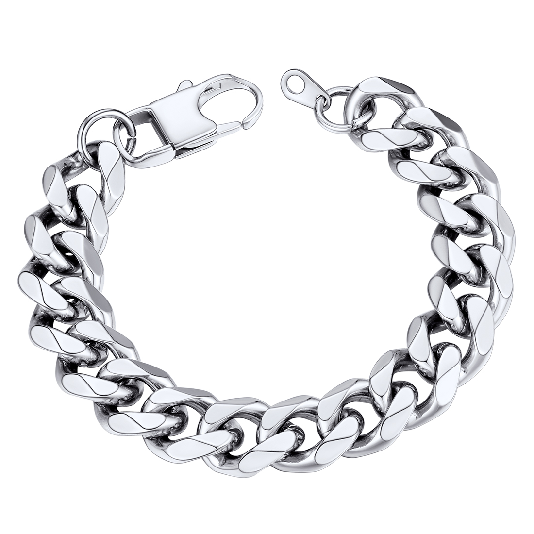 Cuban Link Bracelet White Background 