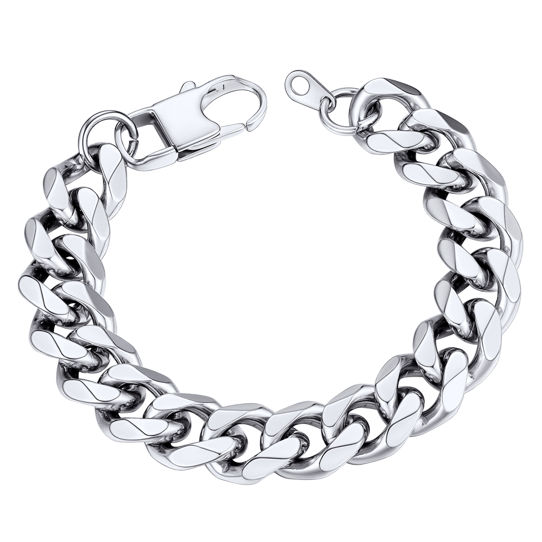 Cuban Link Bracelet White Background 
