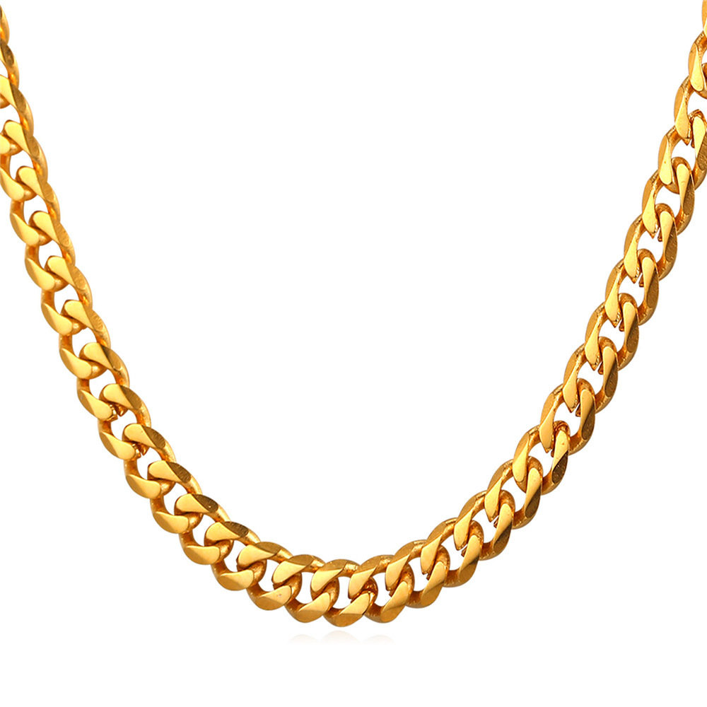 Gold Stainless Steel Cuban Chains