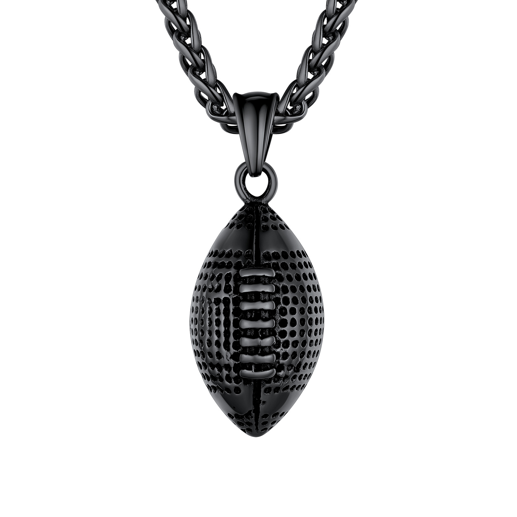 Soccer Ball Chain Necklace Steel Sports Jewelry