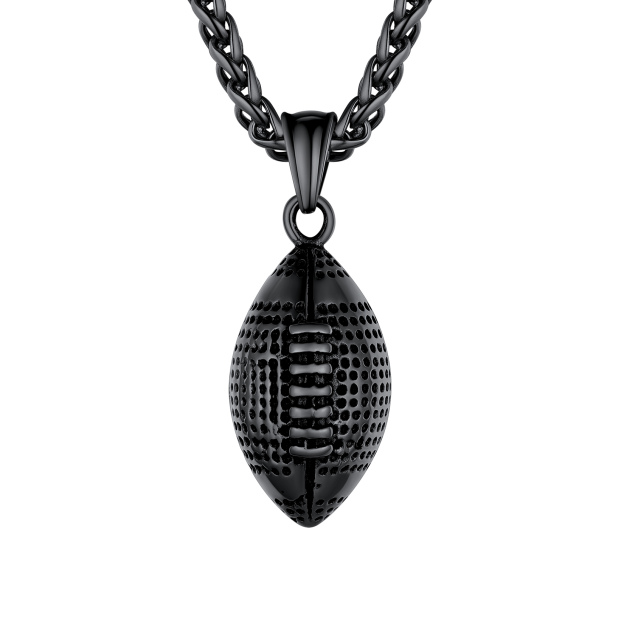 Soccer Ball Chain Necklace Steel Sports Jewelry