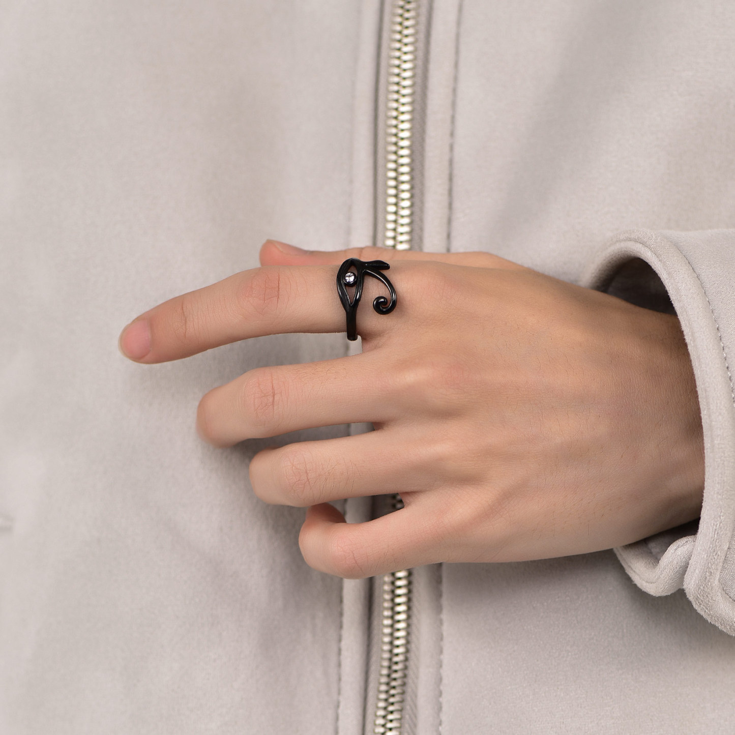 Horus Eye Rhinestone Ring