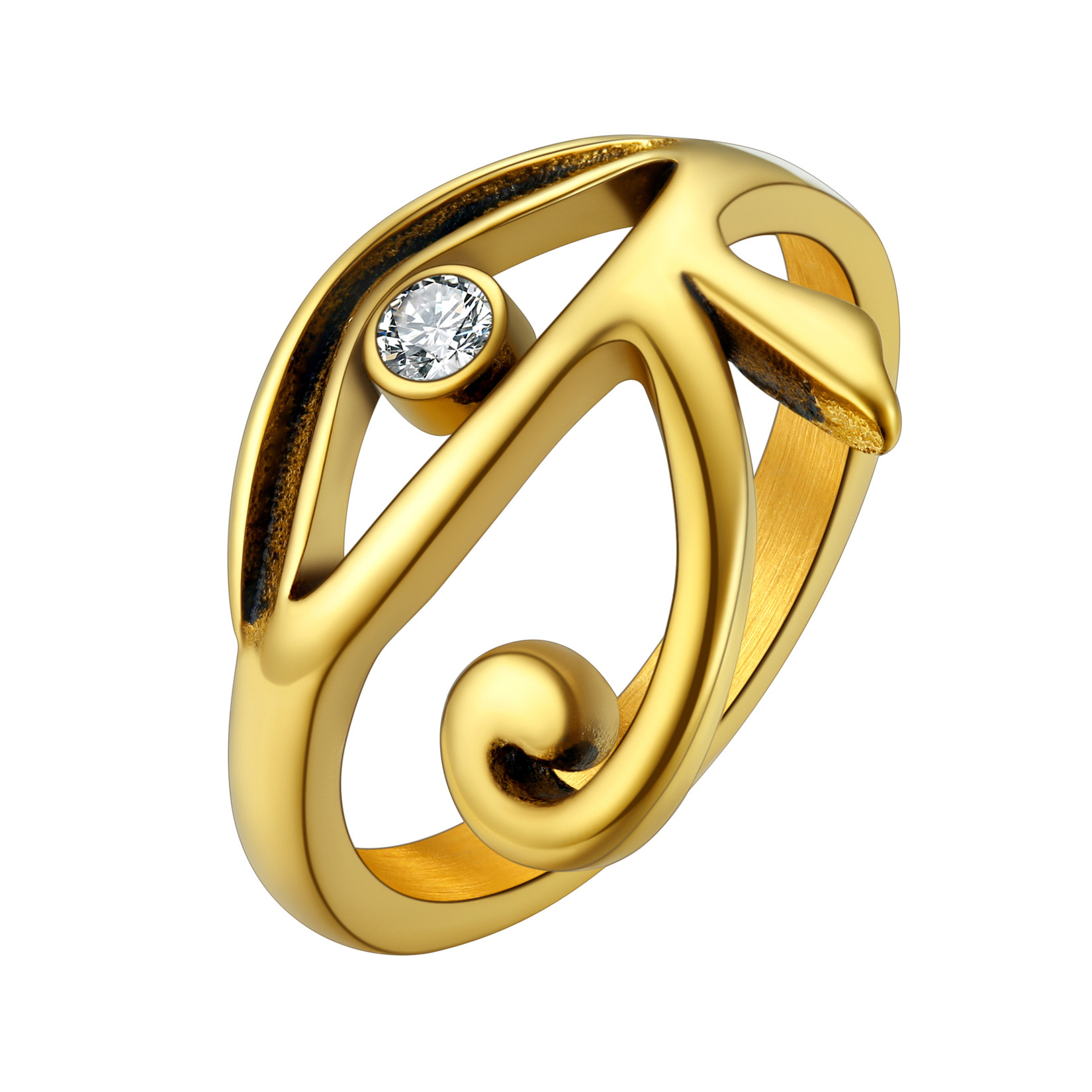 Horus Eye Rhinestone Ring