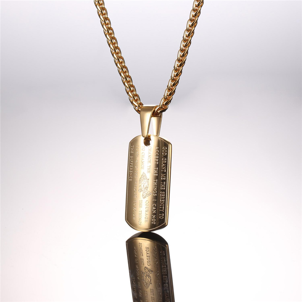 Gold Christian Religious Necklace Pendant