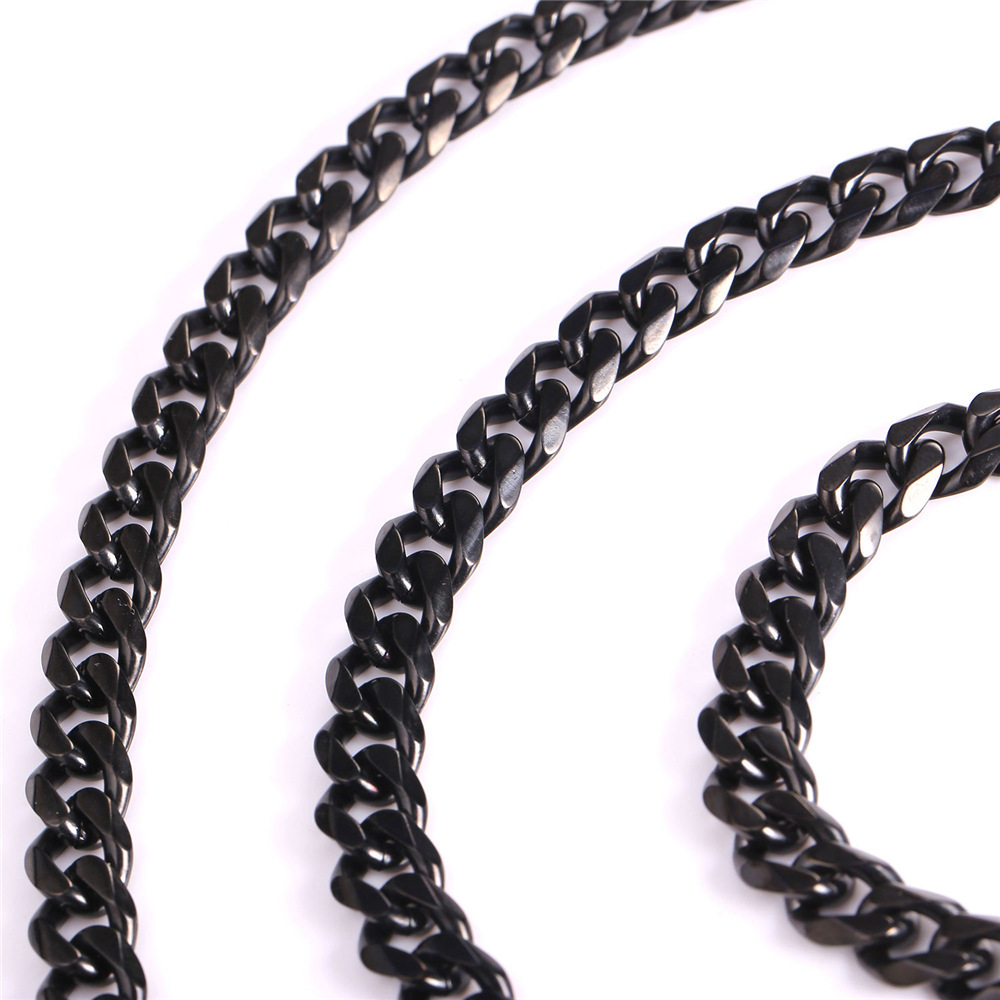 Black Cuban Link Chain Close-up
