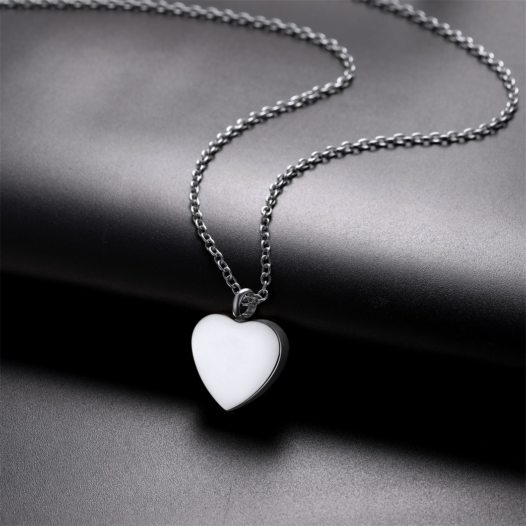 Urn Heart Pendant Locket Cremation Necklace