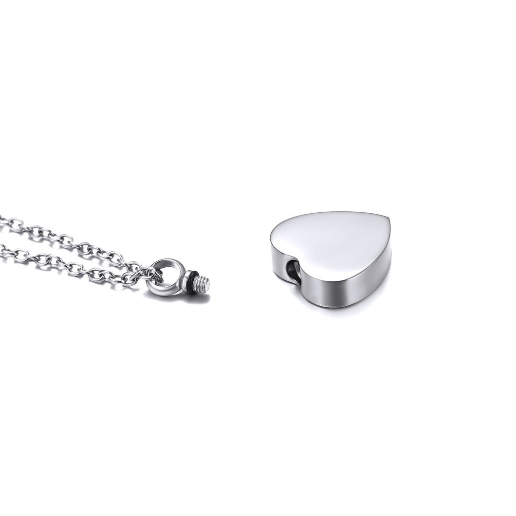 Urn Heart Pendant Locket Cremation Necklace