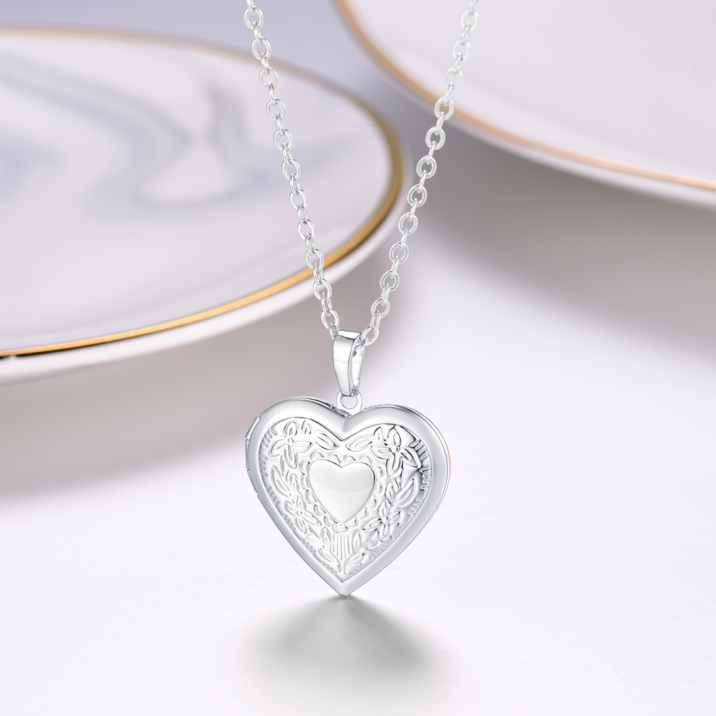 Sliver Customized Heart Necklace