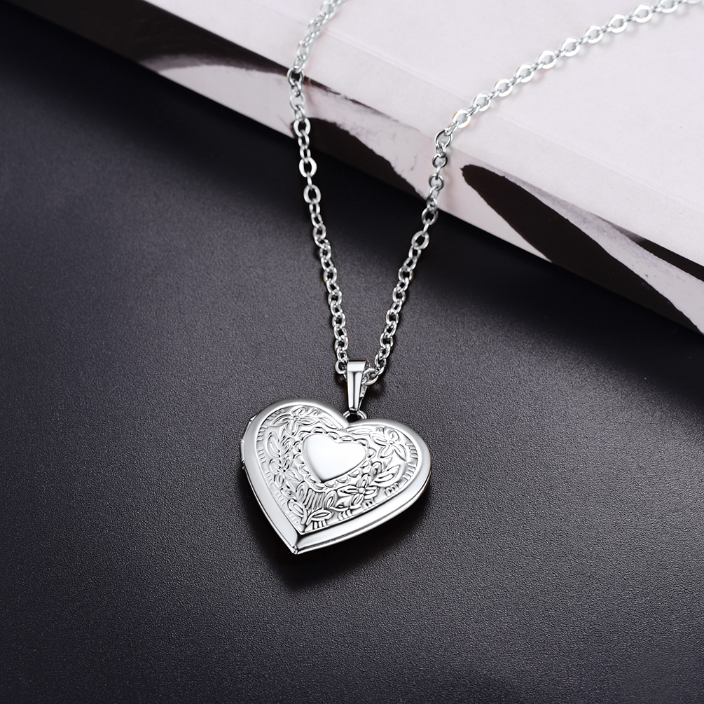 Sliver Customized Heart Necklace