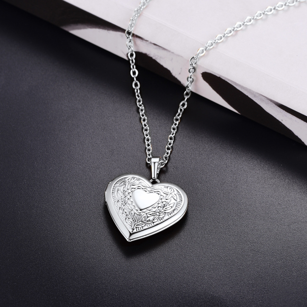 Sliver Customized Heart Necklace 