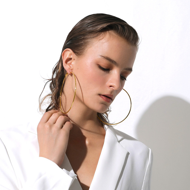 18K Gold Plated Hoop Earrings