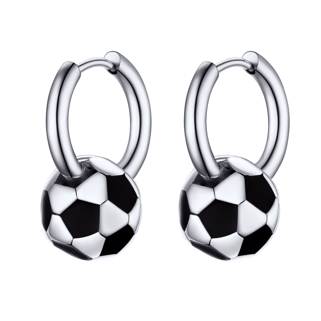 Hypoallergenic Soccer Ball Earrings