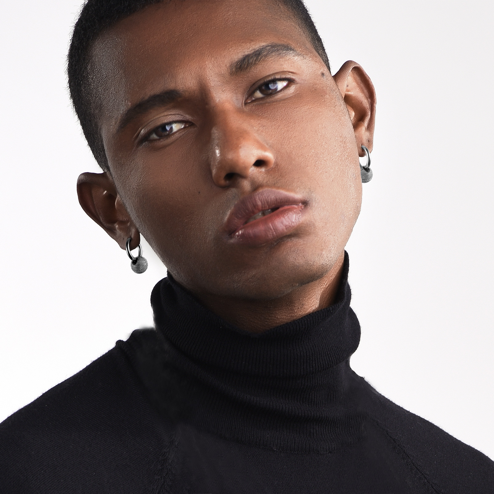 Gold Plated Men's Basketball Earrings