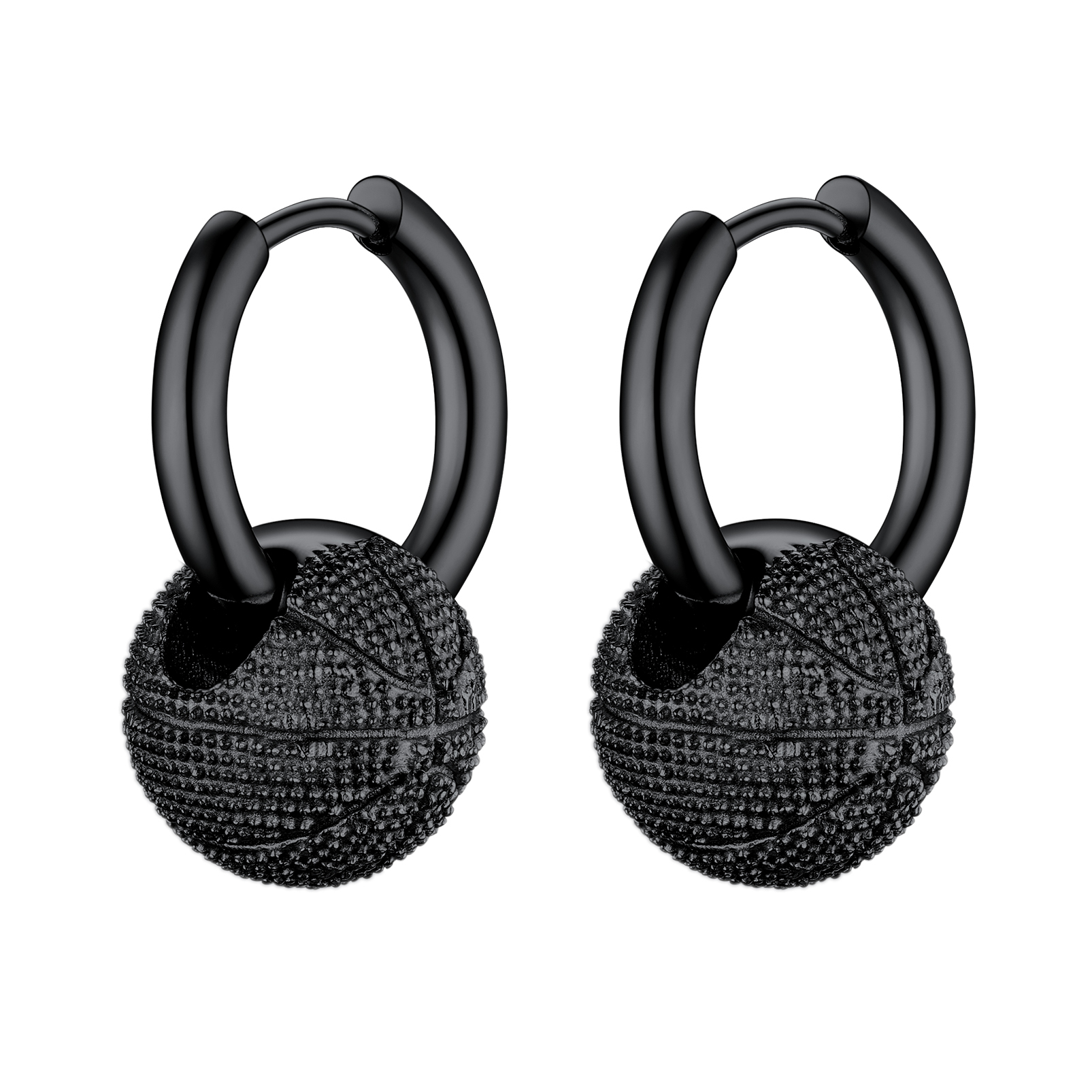 Gold Plated Men's Basketball Earrings