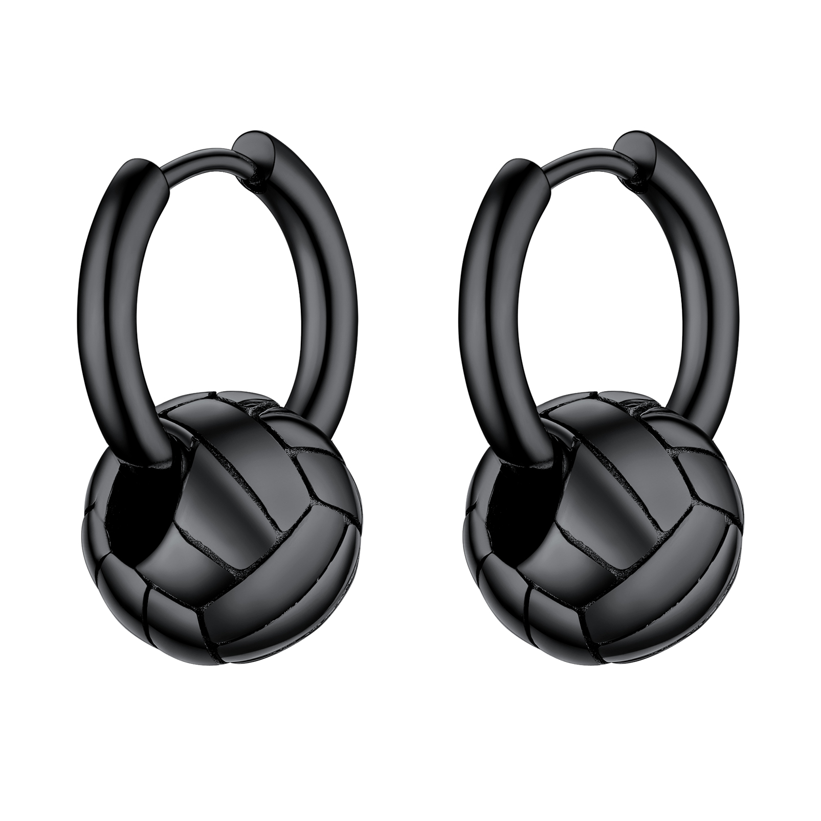 Men's Gold Volleyball Hoop Earrings