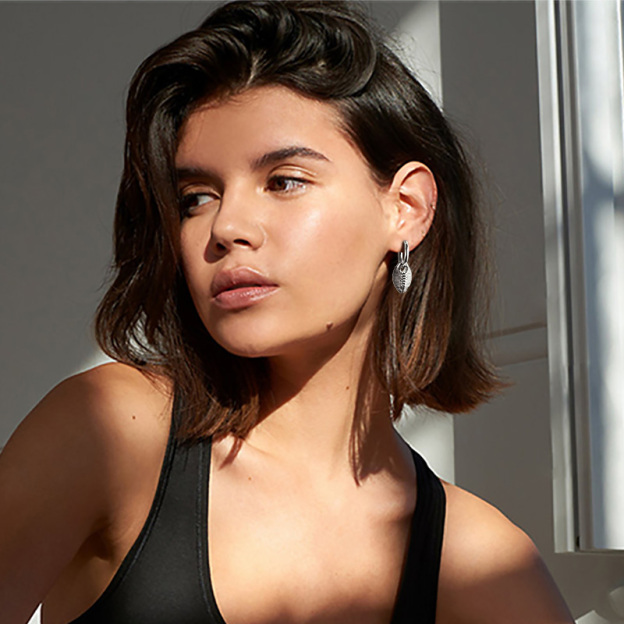 Men's Gold Football Earrings