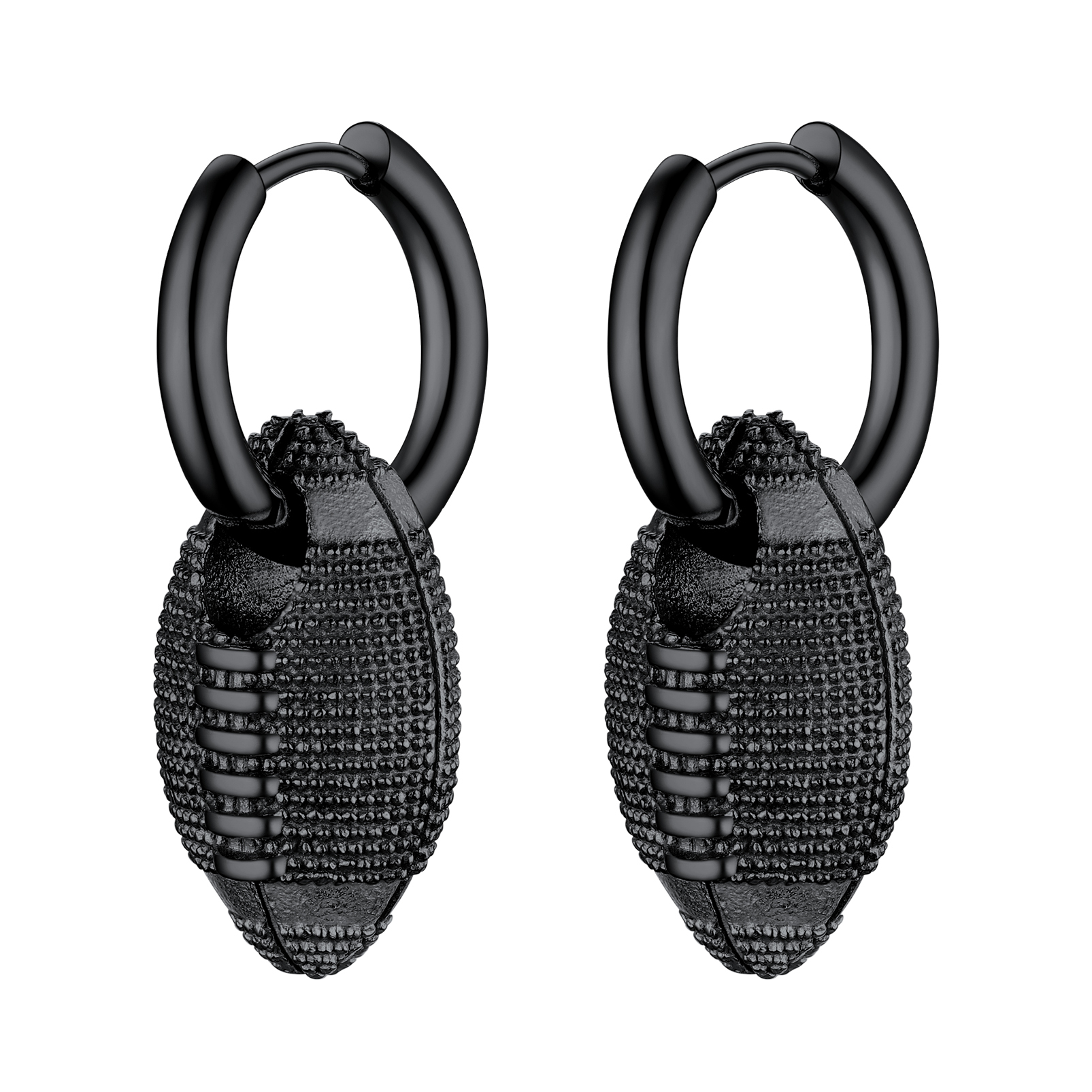 Men's Gold Football Earrings