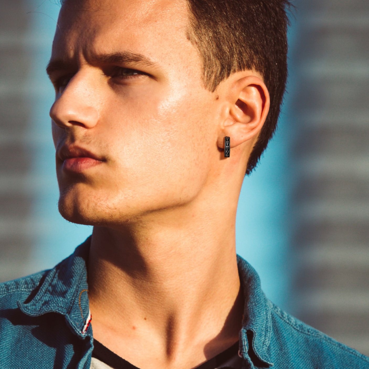  Gothic Skull Hoop Earrings