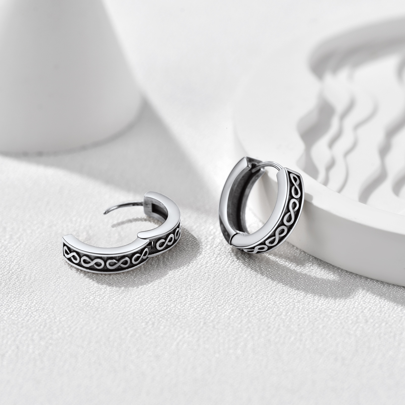Infinity Symbol Hoop Earrings
