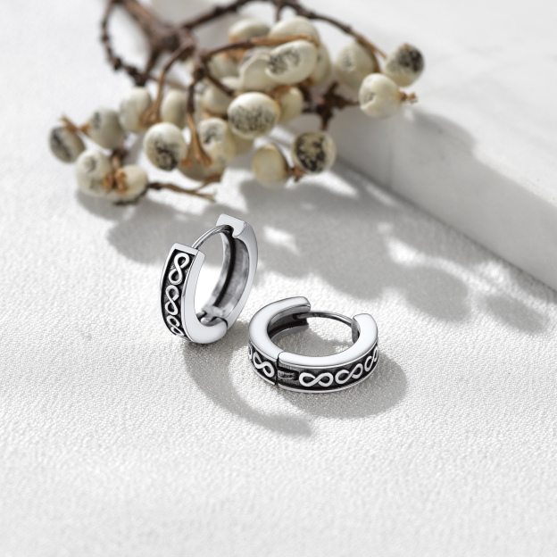 Infinity Symbol Hoop Earrings