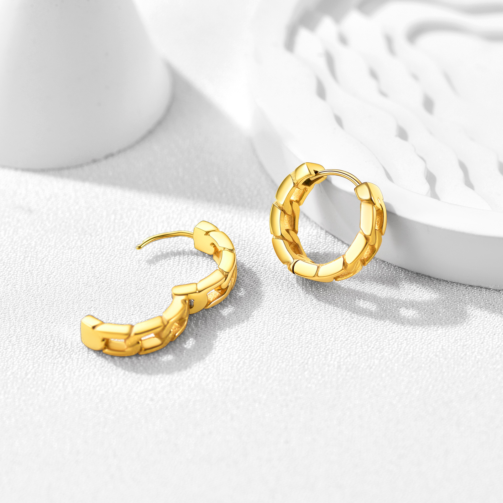 Hypoallergenic Men's Hoop Earrings