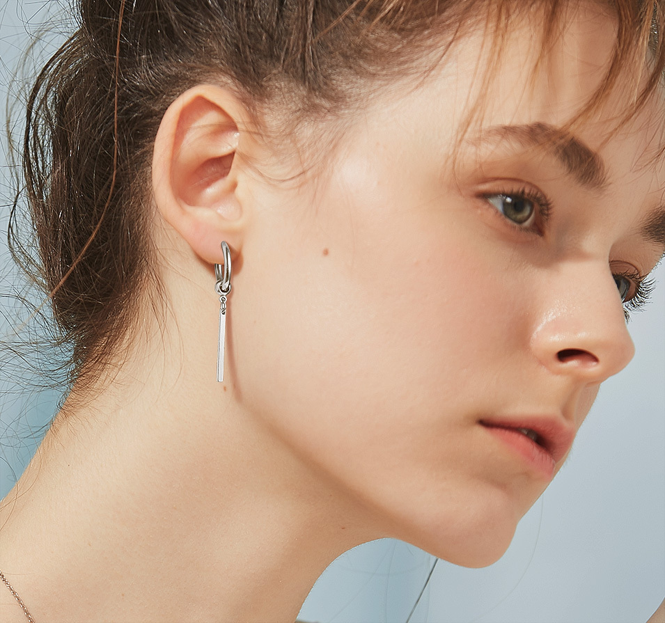 Long Dangle Geometric Earrings