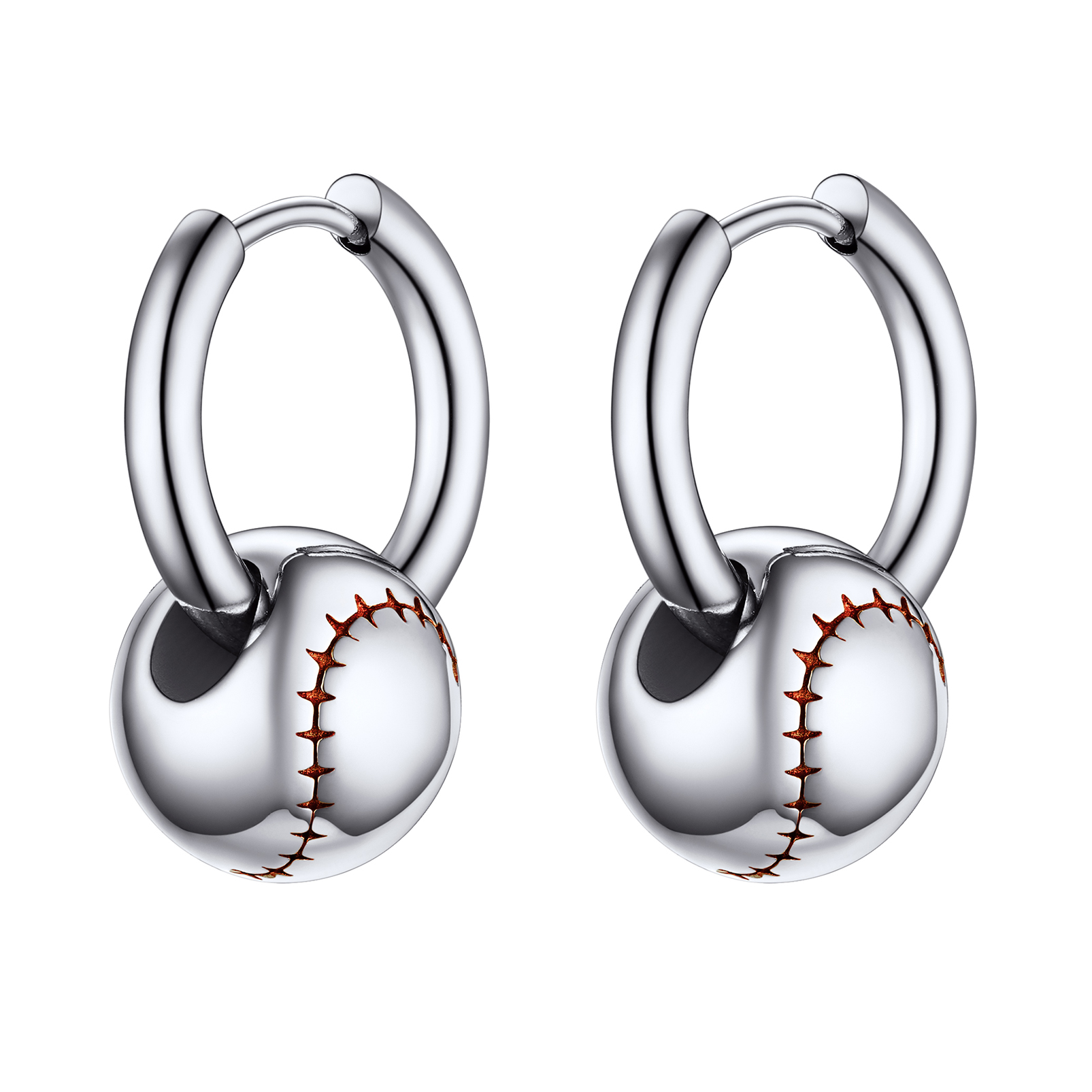 Baseball Softball Hoop Earrings