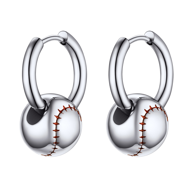 Baseball Softball Hoop Earrings
