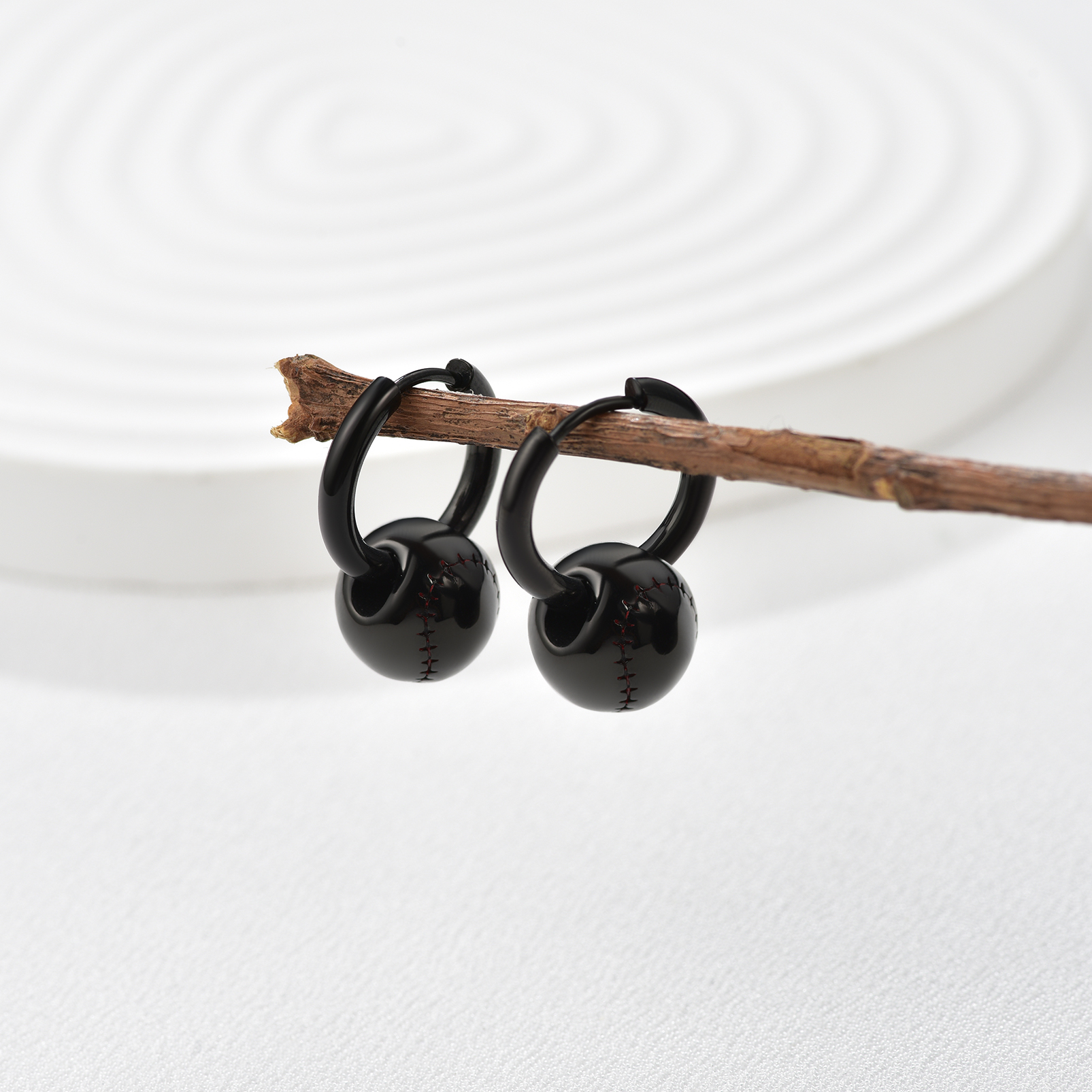 Baseball Softball Hoop Earrings